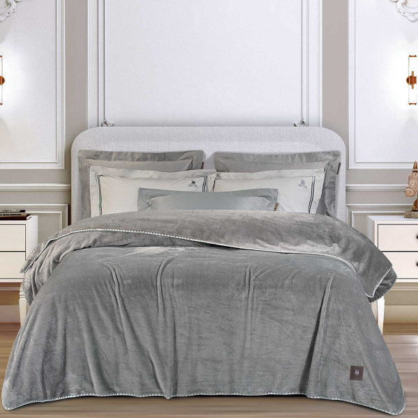 Κουβέρτα Fleece Υπέρδιπλη (220x240) Greenwich Polo Club Essential 4439 Grey