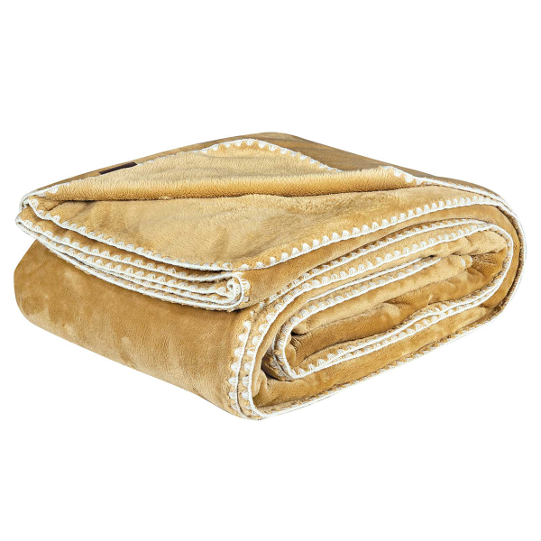Κουβέρτα Fleece Υπέρδιπλη (220x240) Greenwich Polo Club Essential 4441 Ochre
