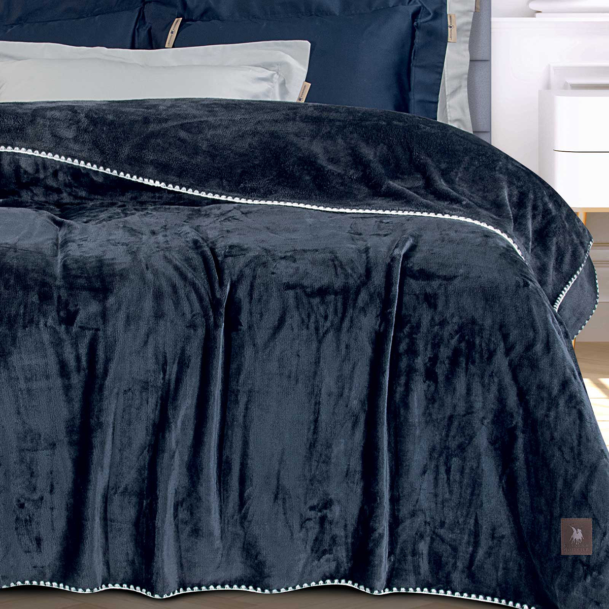 Κουβέρτα Fleece Υπέρδιπλη (220X240) Greenwich Polo Club Essential 4442 Royal Blue Home Λευκά Είδη Κρεβατοκάμαρας Κουβέρτες Υπέρδιπλες Spitishop