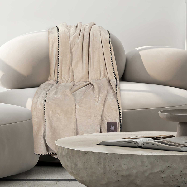 Κουβέρτα Καναπέ Fleece (130x170) Greenwich Polo Club Essential 4438 Beige