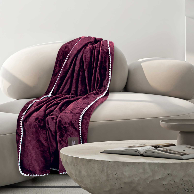 Κουβέρτα Καναπέ Fleece (130x170) Greenwich Polo Club Essential 4440 Bordeaux