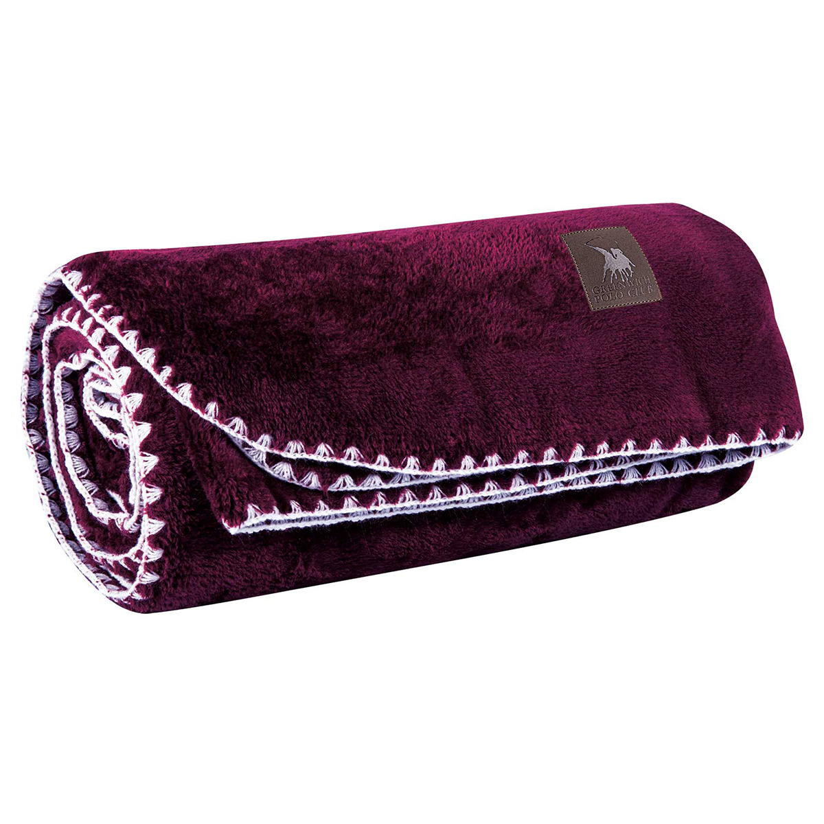 Κουβέρτα Καναπέ Fleece (130X170) Greenwich Polo Club Essential 4440 Bordeaux Home Λευκά Είδη Σαλονιού Κουβέρτες Spitishop