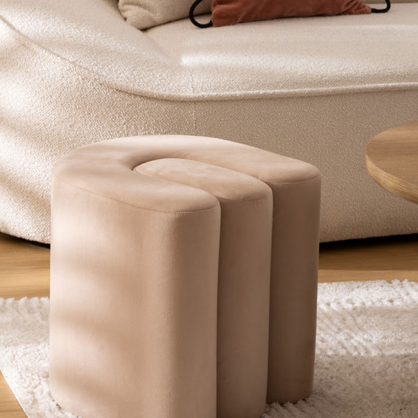 Σκαμπό (39.5x39.5x40.5) A-S Bolan Beige 202267A