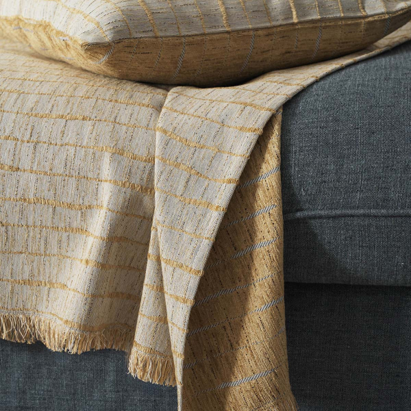 Ριχτάρι Καναπέ Διθέσιου 2 Όψεων (180x250) Gofis Home Vespera Leaf Gold 148/04