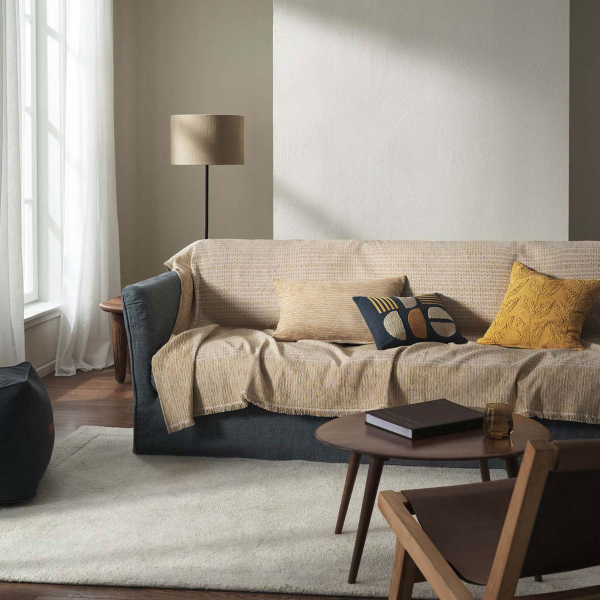 Ριχτάρι Καναπέ Τετραθέσιου (180x350) Gofis Home Meadow Leaf Gold 160/04