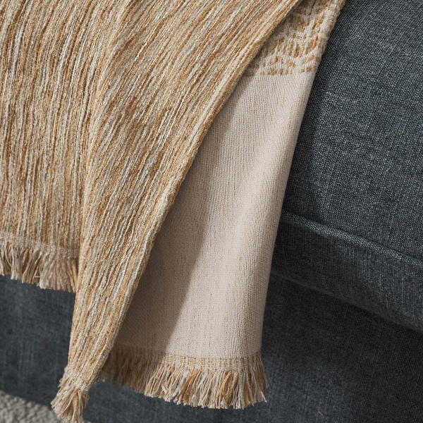 Ριχτάρι Καναπέ Τετραθέσιου (180x350) Gofis Home Meadow Leaf Gold 160/04