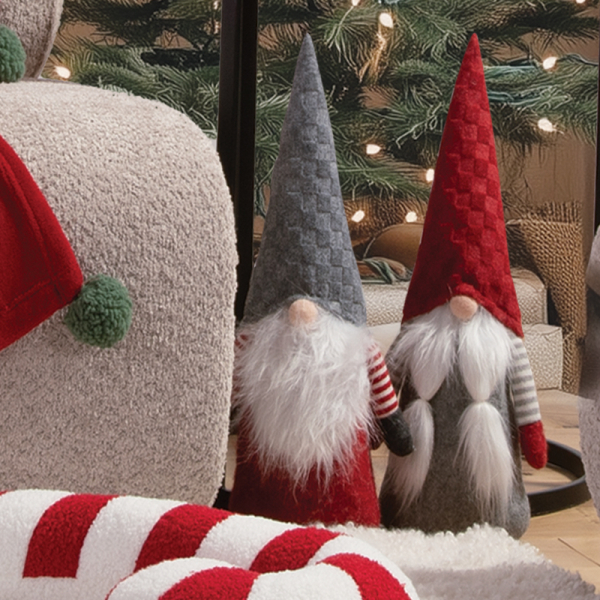 Χριστουγεννιάτικο Στοπ Πόρτας Nef-Nef Homeware Gnome Grey Hat