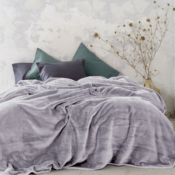Κουβέρτα Βελουτέ Υπέρδιπλη (220x240) Nima Bed Linen Coperta Smoky Lilac