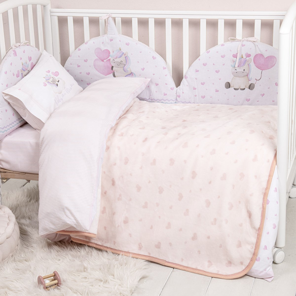 Κουβέρτα Βελουτέ Κούνιας (110x140) Nima Baby Luni Uni