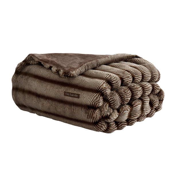 Κουβέρτα Βελουτέ Υπέρδιπλη (260x240) Guy Laroche Gazelle Beige