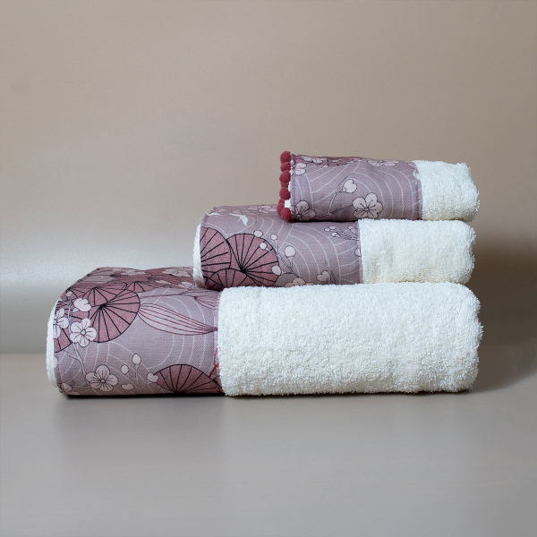 Πετσέτες Μπάνιου (Σετ 3τμχ) White Fabric Reina White 600gsm