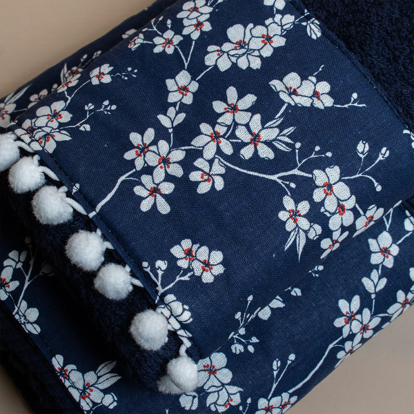 Πετσέτα Προσώπου (50x100) White Fabric Paysle Blue 600gsm