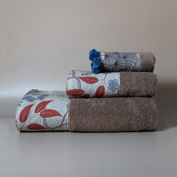 Πετσέτα Προσώπου (50x100) White Fabric Filma Beige 600gsm