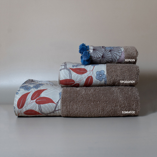 Πετσέτες Μπάνιου (Σετ 3τμχ) White Fabric Filma Beige 600gsm