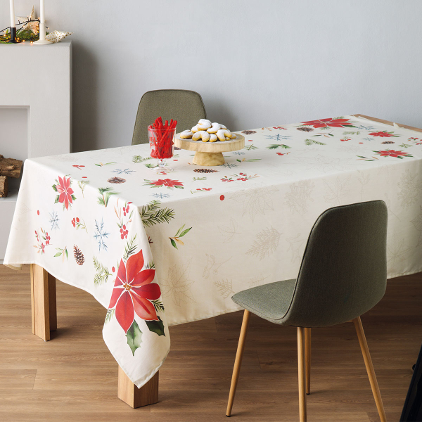 Χριστουγεννιάτικο Τραπεζομάντηλο (135x180) Kentia Loft Snow 254
