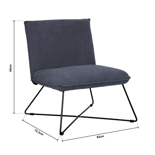 Πολυθρόνα (83x75.5x64) A-S Moana Grey 194627A