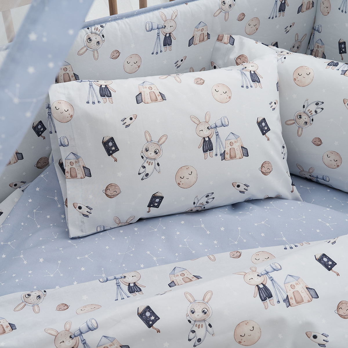 Σεντόνια Λίκνου (Σετ) Vesta Kids Astra Home Βρεφικά Προίκα Μωρού Spitishop
