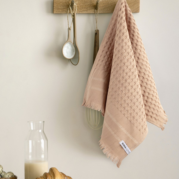 Ποτηρόπανο Πικέ (40x60) Nima Waffle Terracotta