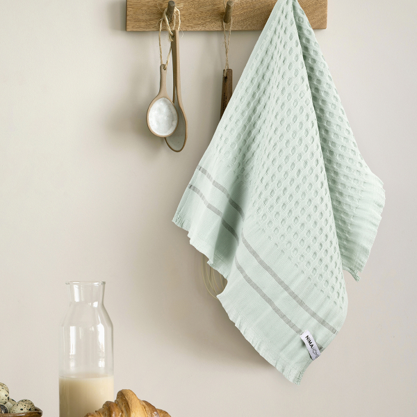 Ποτηρόπανο Πικέ (40x60) Nima Waffle Mint
