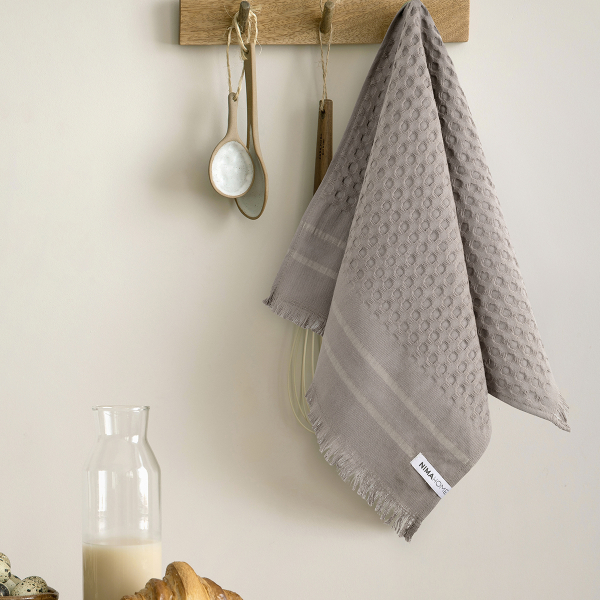 Ποτηρόπανο Πικέ (40x60) Nima Honeycomb Grey