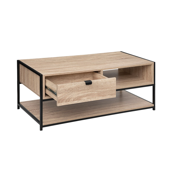 Τραπέζι Σαλονιού Με Συρτάρι + Ράφι (100x50x40) F-V Coffee Table Aliaj 181377