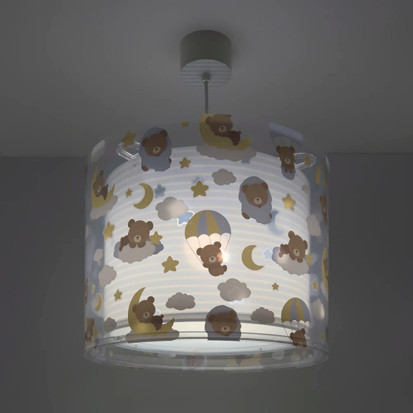 Παιδικό Φωτιστικό Οροφής Μονόφωτο Ango Baby Teddy blue 41572T