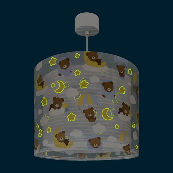 Παιδικό Φωτιστικό Οροφής Μονόφωτο Ango Baby Teddy blue 41572T