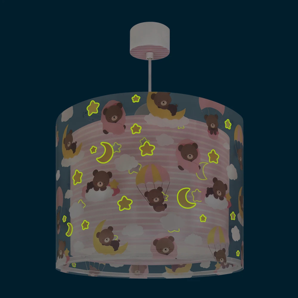 Παιδικό Φωτιστικό Οροφής Μονόφωτο Ango Baby Teddy Pink 41572S