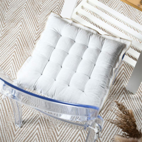 Μαξιλάρι Καρέκλας 2 Όψεων (38x38+4) S-F Helios White CUD092005GAL