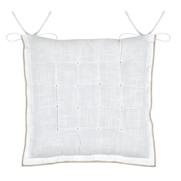 Μαξιλάρι Καρέκλας 2 Όψεων (38x38+4) S-F Helios White CUD092005GAL