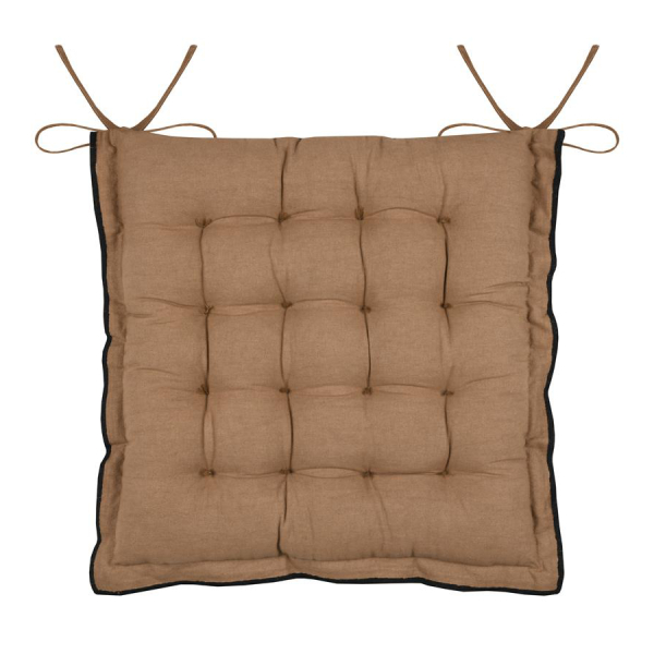 Μαξιλάρι Καρέκλας 2 Όψεων (38x38+4) S-F Helios Camel CUD092008GAL