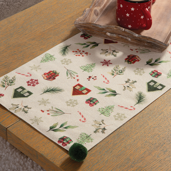 Χριστουγεννιάτικη Τραβέρσα (33x150) Nef-Nef Homeware White Christmas