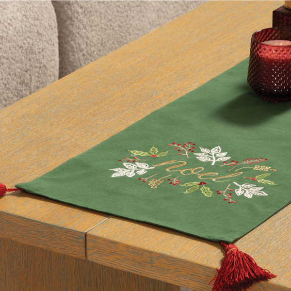 Χριστουγεννιάτικη Τραβέρσα (33x150) Nef-Nef Homeware Noel Verde