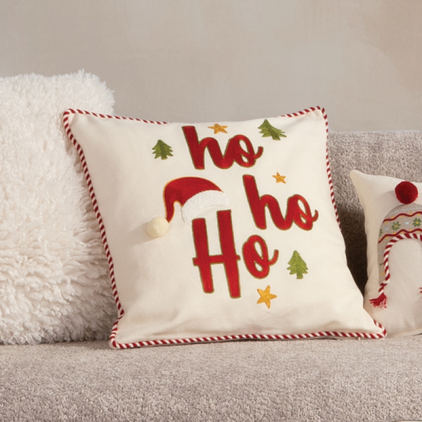 Χριστουγεννιάτικο Μαξιλάρι (45x45) Nef-Nef Homeware White Christmas