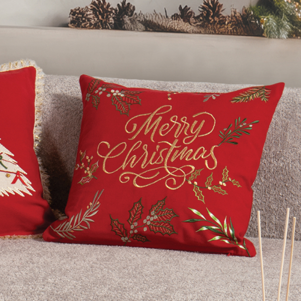 Χριστουγεννιάτικο Μαξιλάρι (45x45) Nef-Nef Homeware Christmas Deco Merry