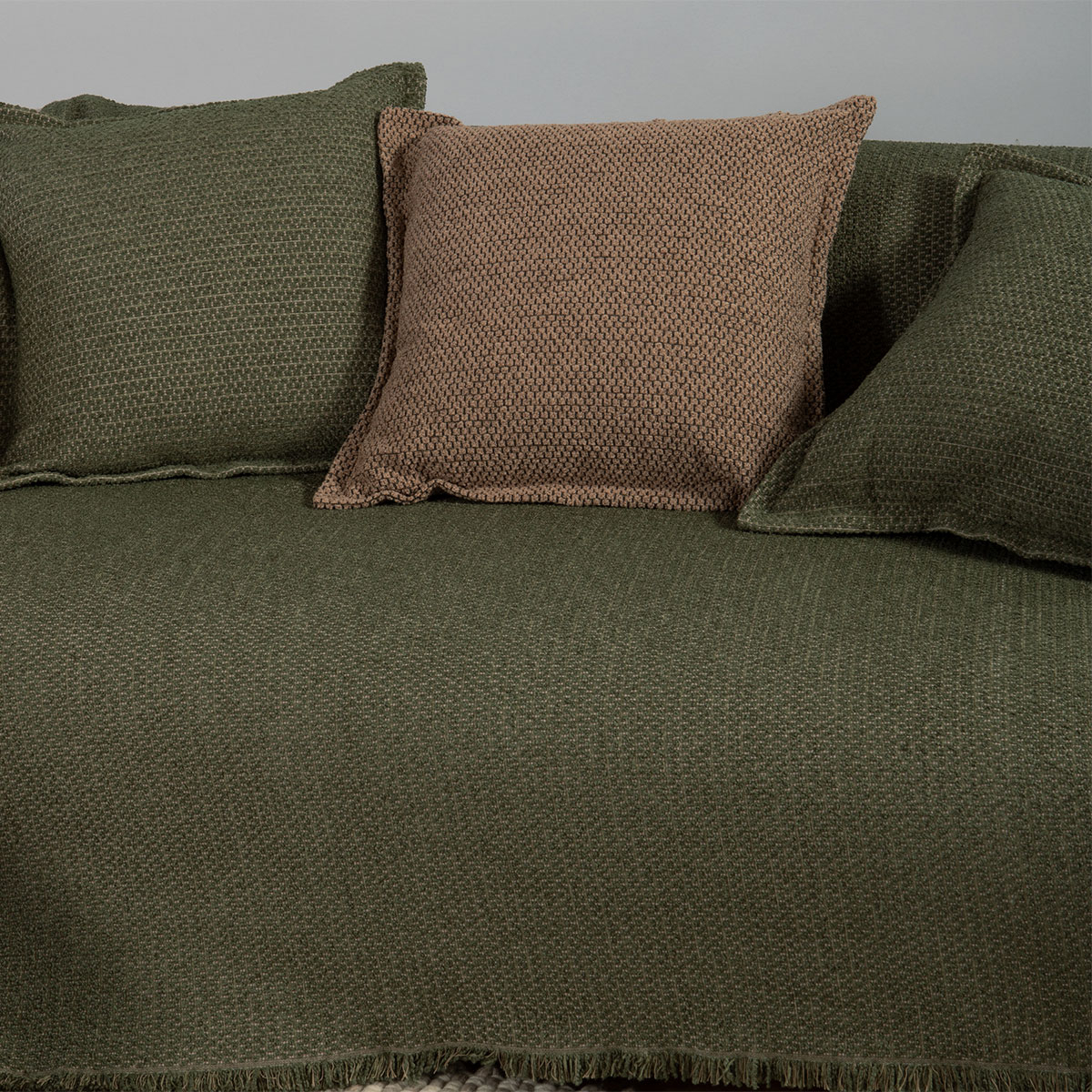 Ριχτάρι Πολυθρόνας (170X180) Nef-Nef Homeware Brooklyn 25 Green Home Λευκά Είδη Σαλονιού Ριχτάρια Καναπέ Spitishop