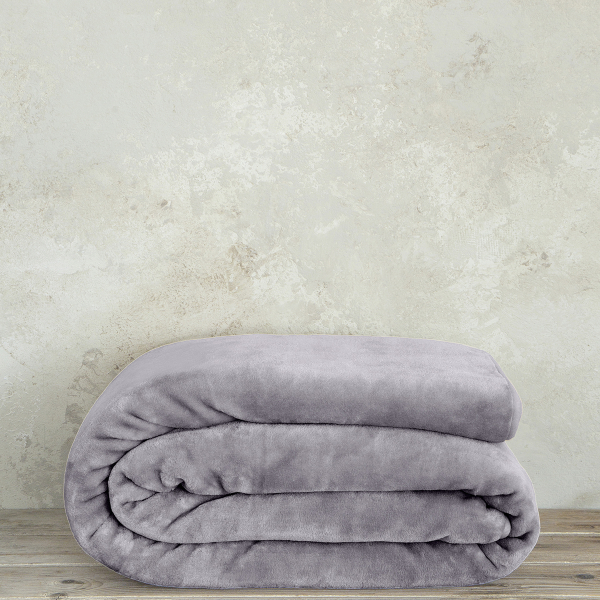 Κουβέρτα Βελουτέ Μονή (160x220) Nima Bed Linen Coperta Smoky Lilac
