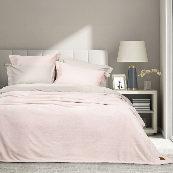 Κουβέρτα Fleece Μονή (160x220) Nima Alpa L.Pink