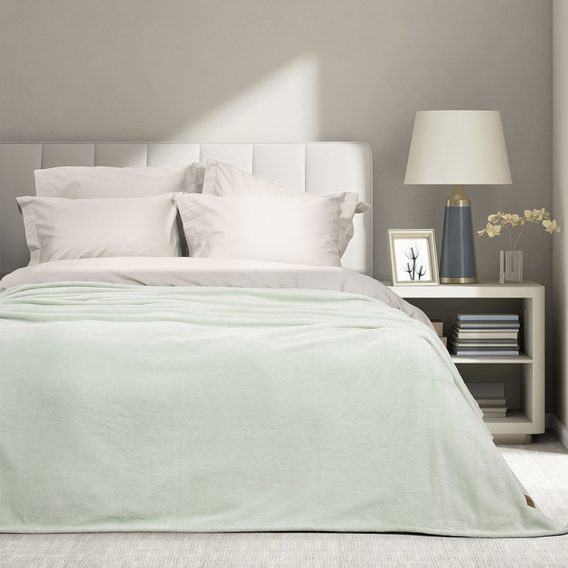 Κουβέρτα Fleece Μονή (160x220) Nima Alpa Mint