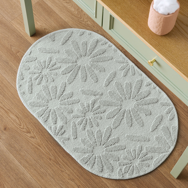 Πατάκι Μπάνιου Οβάλ (70x110) Kentia Loft Camilo 22 Grey