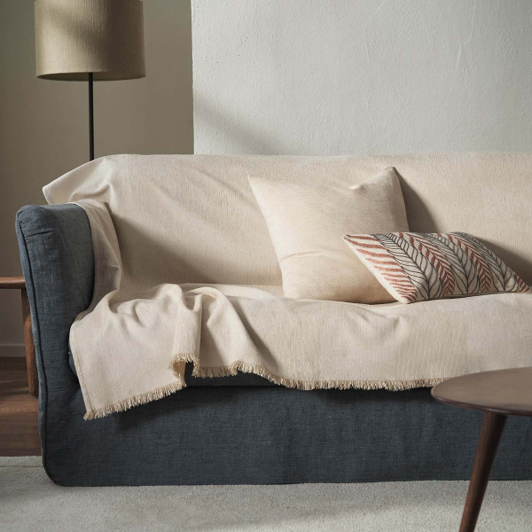 Ριχτάρι Καναπέ Τριθέσιου (180x310) Gofis Home Zephyr Ecru 146/05