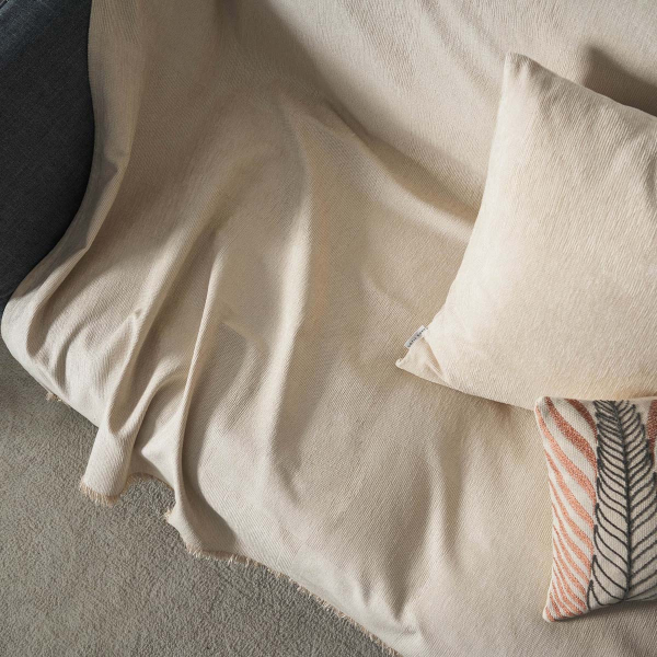 Ριχτάρι Καναπέ Τριθέσιου (180x310) Gofis Home Zephyr Ecru 146/05