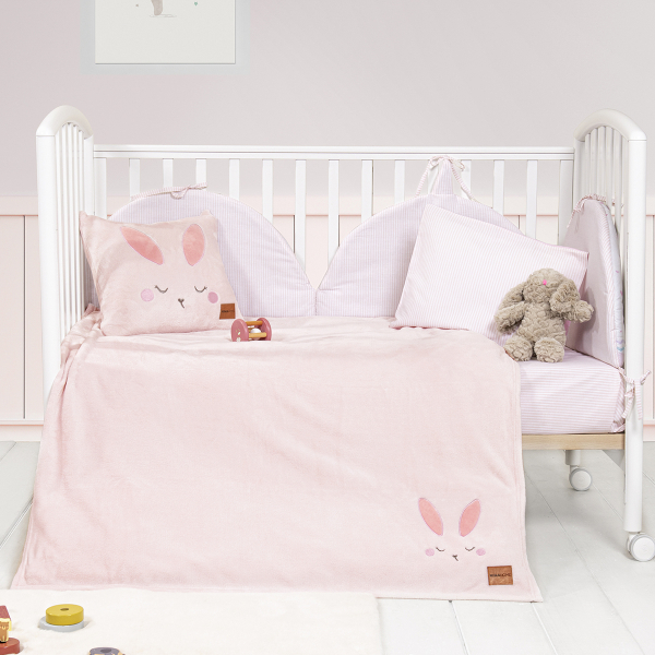 Κουβέρτα Fleece Κούνιας (110x150) Nima Baby Bunny