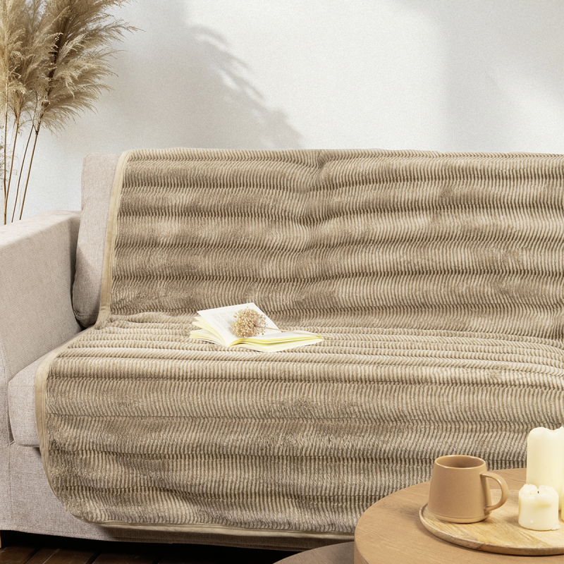 Ριχτάρι Καναπέ Διθέσιου Γούνινο (180x250) Nima Lunetta Beige