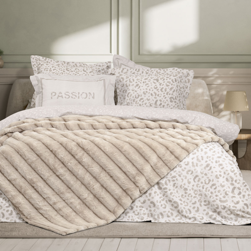 Κουβέρτα Γούνινη Υπέρδιπλη (220x240) Nima Carezza Ivory