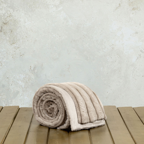 Κουβέρτα Γούνινη Υπέρδιπλη (220x240) Nima Carezza Ivory