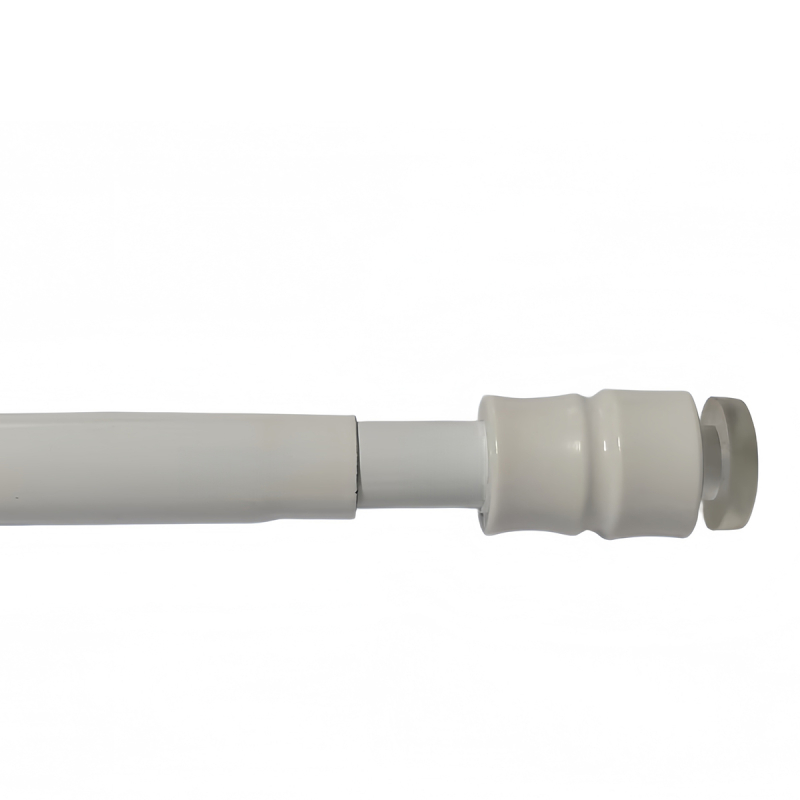 Κουρτινόξυλο Πίεσης Φ9mm Μονό 60-90cm Grace White 60902