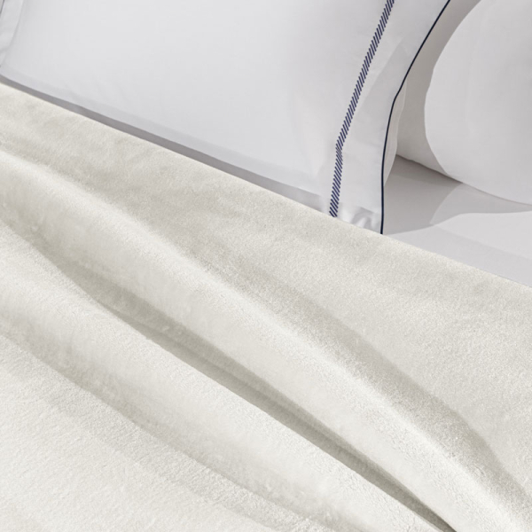 Κουβέρτα Βελουτέ Κούνιας (110x140) Guy Laroche Logo Ivory