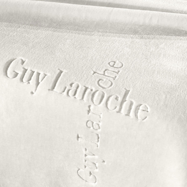 Κουβέρτα Βελουτέ Κούνιας (110x140) Guy Laroche Logo Ivory