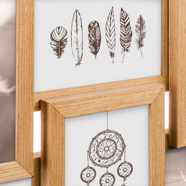 Κορνίζα Τοίχου 8 Θέσεων (57.5x28.5) A-S Nature 141175